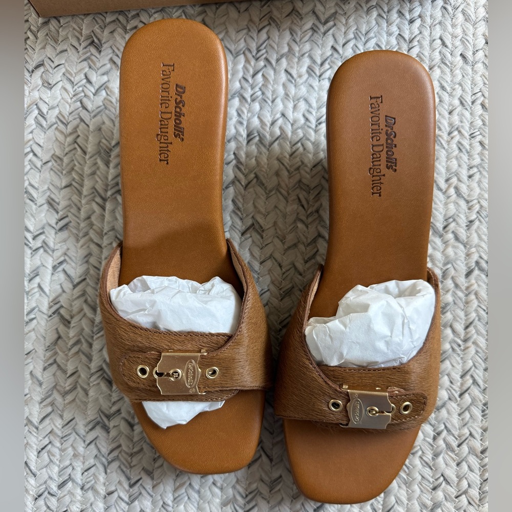 NWT Dr. Scholl's x Favorites Daughter Heartbreak Kitten Toffee Taupe Heel Size 9